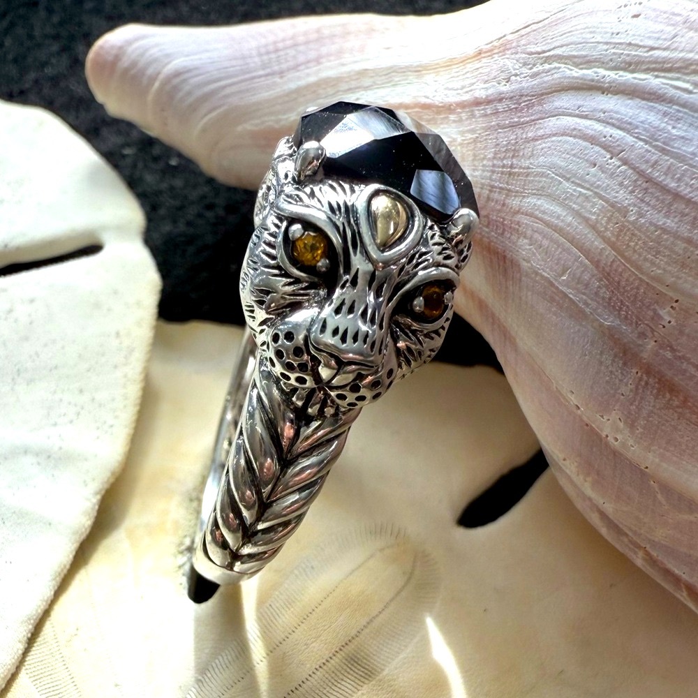 JOHN HARDY Jai ring with Black Onyx, Citrine and 14k accents.